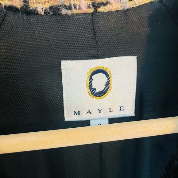 Mayle Vintage Tweed Black and Tan Coat RARE - Picture 6 of 9